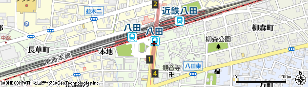 八田駅周辺の地図