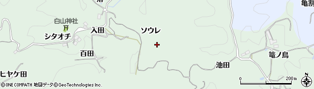 愛知県豊田市大塚町（ソウレ）周辺の地図