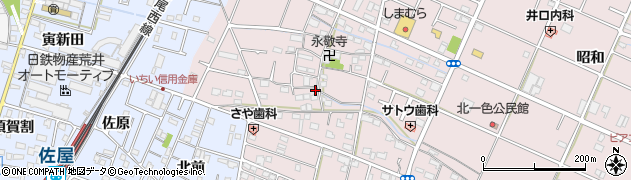 愛知県愛西市北一色町西田面136周辺の地図