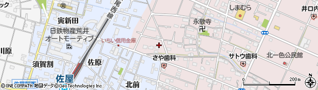 愛知県愛西市北一色町西田面101周辺の地図