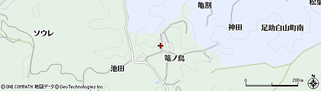 愛知県豊田市足助町篭ノ鳥8周辺の地図