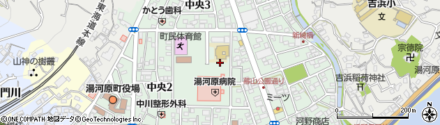 神奈川県湯河原町（足柄下郡）中央周辺の地図