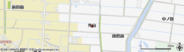 愛知県愛西市山路町（外山）周辺の地図