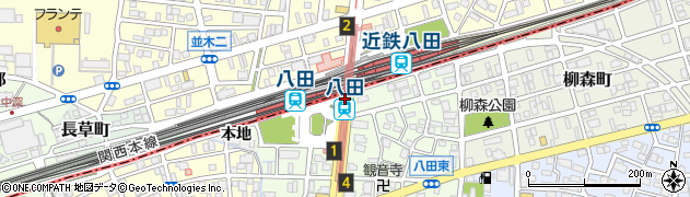 八田駅周辺の地図