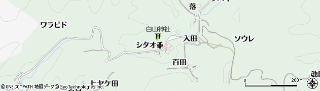 愛知県豊田市大塚町シタオチ周辺の地図