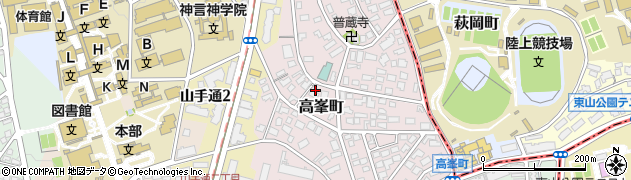 愛知県名古屋市昭和区高峯町107周辺の地図