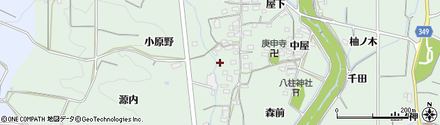 愛知県豊田市舞木町（小原野）周辺の地図