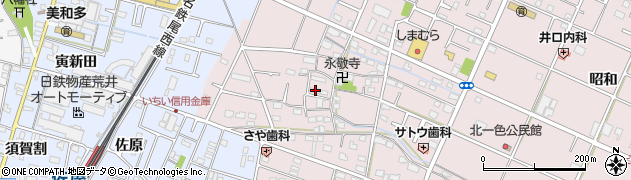 愛知県愛西市北一色町西田面120周辺の地図