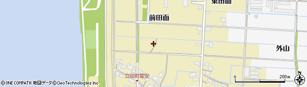 愛知県愛西市立田町（富安）周辺の地図