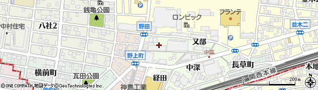 愛知県名古屋市中村区野田町東竪出周辺の地図