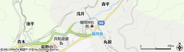 愛知県豊田市竜岡町豊田周辺の地図