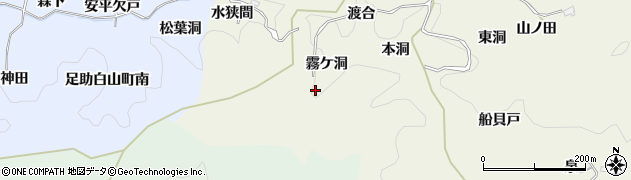 愛知県豊田市富岡町（霧ケ洞）周辺の地図