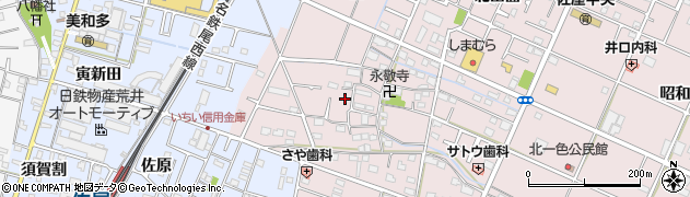 愛知県愛西市北一色町西田面121周辺の地図