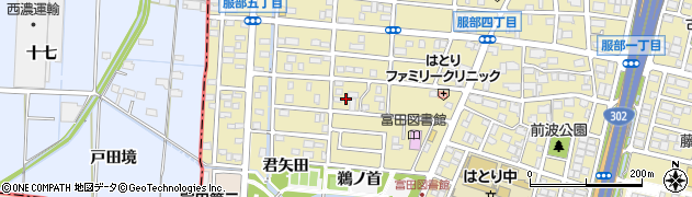 愛知県名古屋市中川区服部3丁目周辺の地図