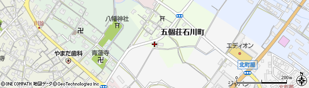 滋賀県東近江市五個荘石川町周辺の地図