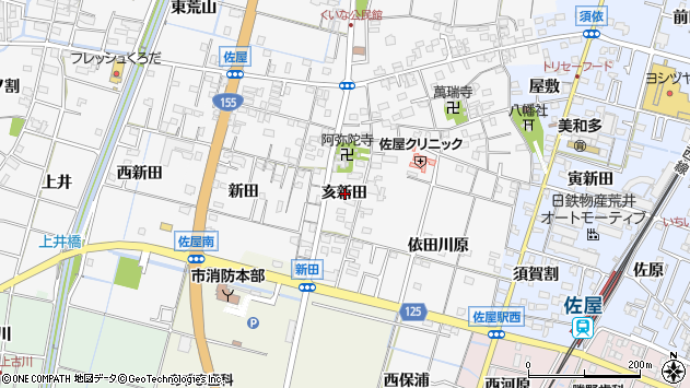 〒496-0901 愛知県愛西市佐屋町の地図