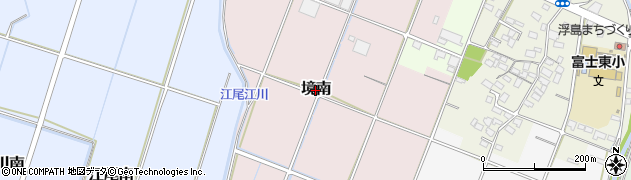 静岡県富士市境南周辺の地図