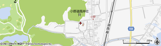 滋賀県大津市小野周辺の地図