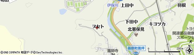 愛知県豊田市篠原町（ヲセト）周辺の地図
