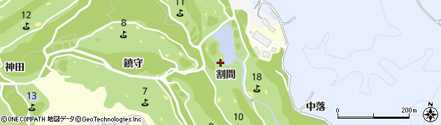 愛知県豊田市小峯町割間周辺の地図