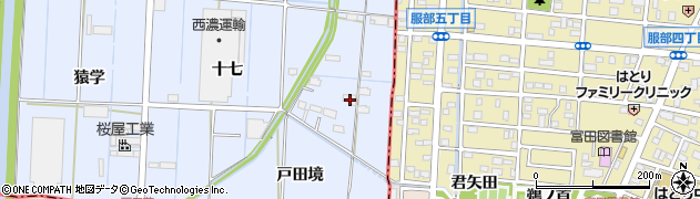 愛知県あま市七宝町伊福（江向）周辺の地図