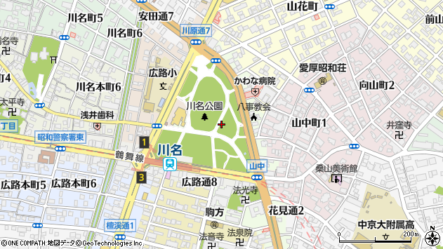 〒466-0831 愛知県名古屋市昭和区花見通の地図