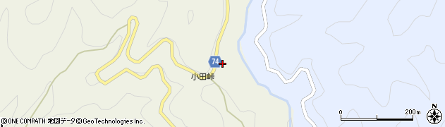 愛知県豊根村（北設楽郡）下黒川（下小田）周辺の地図