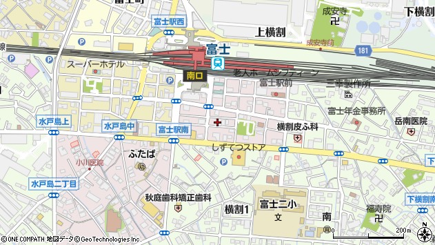 〒416-0923 静岡県富士市横割本町の地図