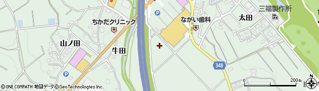 愛知県豊田市西中山町（道貝）周辺の地図