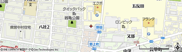 愛知県名古屋市中村区岩塚町（銭亀）周辺の地図