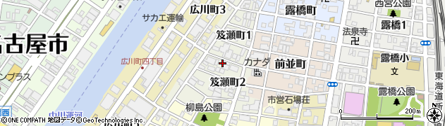 愛知県名古屋市中川区笈瀬町周辺の地図