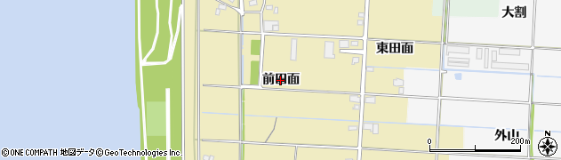 愛知県愛西市立田町（前田面）周辺の地図