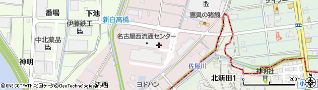 愛知県津島市高台寺町新開周辺の地図