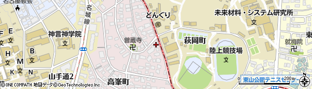 愛知県名古屋市昭和区高峯町74周辺の地図