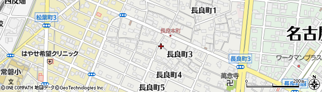 愛知県名古屋市中川区長良町周辺の地図