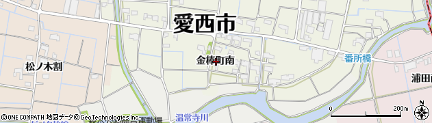愛知県愛西市金棒町南周辺の地図