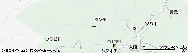 愛知県豊田市大塚町（ジンデ）周辺の地図