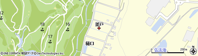 愛知県豊田市御船町（釜戸）周辺の地図