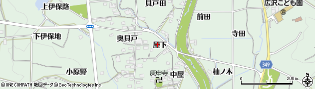 愛知県豊田市舞木町（屋下）周辺の地図