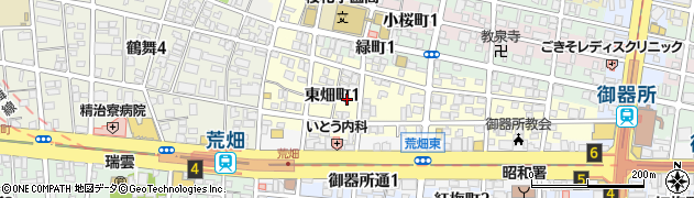 愛知県名古屋市昭和区東畑町1丁目周辺の地図