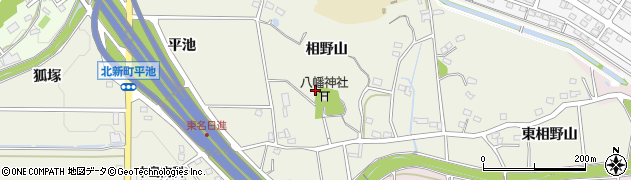 愛知県日進市北新町（相野山）周辺の地図