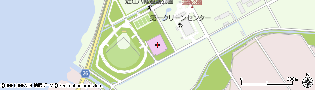 近江八幡市立運動公園　体育館周辺の地図