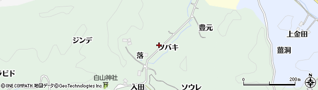 愛知県豊田市大塚町ツバキ周辺の地図