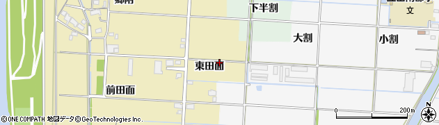 愛知県愛西市立田町東田面48周辺の地図