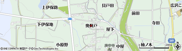愛知県豊田市舞木町（奥貝戸）周辺の地図