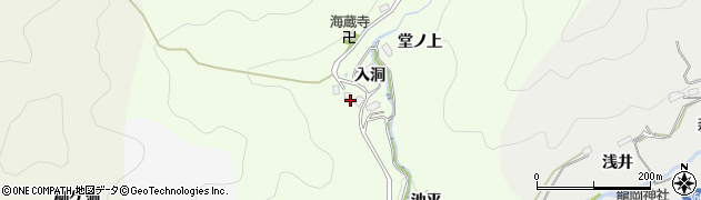 愛知県豊田市菅生町（入洞）周辺の地図