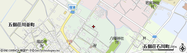 滋賀県東近江市五個荘塚本町215周辺の地図