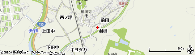 愛知県豊田市篠原町（前田）周辺の地図