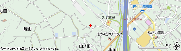 愛知県豊田市西中山町才ケ洞周辺の地図
