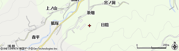愛知県豊田市二タ宮町（日陰）周辺の地図